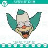 Krusty the Clown head embroidery design from The Simpsons character file, featuring intricate stitching details.