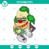 Krusty the Clown and Joker SVG design inspired by The Simpsons show. Downloadable Joker SVG file. Perfect for digital crafting projects.