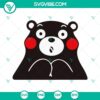 Kumamon SVG design with "For The Glory Of Satan" theme, available in SVG, PNG, DXF, and EPS file formats. Perfect for digital crafting.