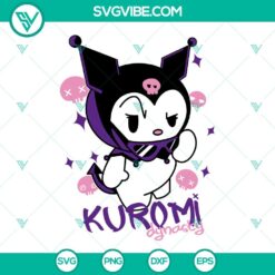 Kuromi Dynasty, My Melody, Rabbits, and Hello Kitty SVG download featuring cute character designs for crafts and projects.