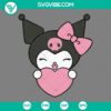 Kuromi heart love Valentine SVG file with PNG, EPS, and DXF formats for download. Ideal for crafts, cards, and graphic design projects.