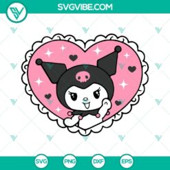 Kuromi Heart SVG Image, Sanrio SVG Files, Hello Kitty SVG Images PNG DXF EPS Cricut