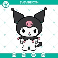 Kuromi digital files for crafts: SVG, PNG, DXF, EPS formats. Cute and versatile graphics for projects.