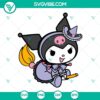 Kuromi witch Halloween themed SVG files with PNG, DXF, and EPS formats for crafting and digital design projects.