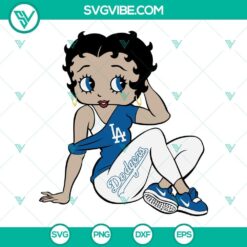 La Dodgers Betty Boop SVG and Girl SVG designs download. Perfect for LA Dodgers fans.