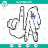 LA Dodgers themed hand sign SVG images for Cricut with PNG and DXF files. Ideal for Los Angeles baseball fans.