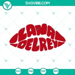 Lana Del Rey inspired retro lips SVG design for instant download. Suitable for Cricut, includes SVG, PNG, DXF, and EPS file formats.