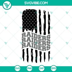 Las Vegas Raiders American Flag SVG Images, Raiders Football SVG Images PNG DXF 2