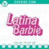 Latina Barbie embroidery designs inspired by Barbie 2023 doll. Perfect for craft projects.