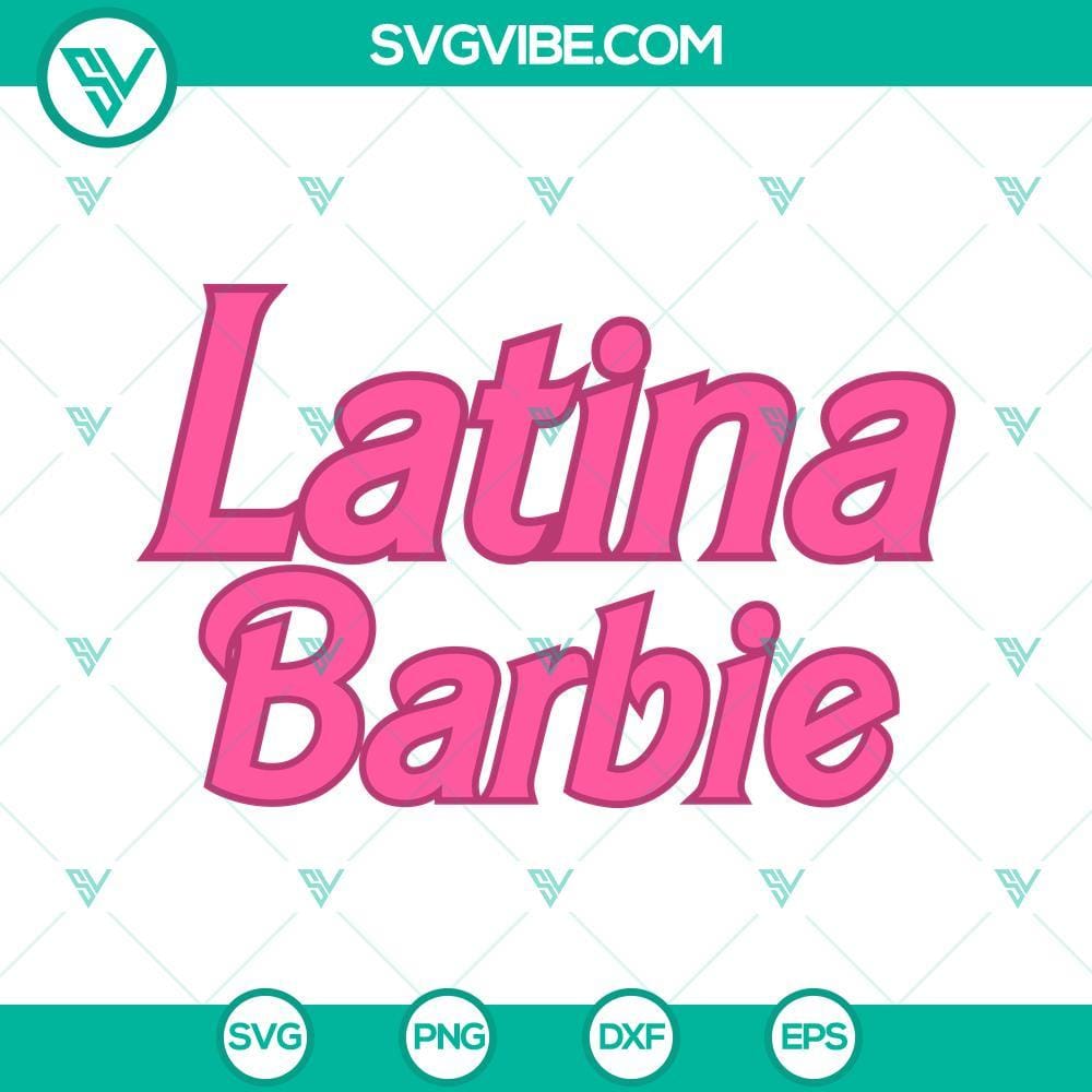latina-barbie-svg-i-m-a-barbie-girl-svg-barbi-girl-svg-png-dxf-eps-cricut-download-1-mockup.jpg Latina Barbie SVG files with "I'm A Barbie Girl" design in PNG and DXF format for crafting.