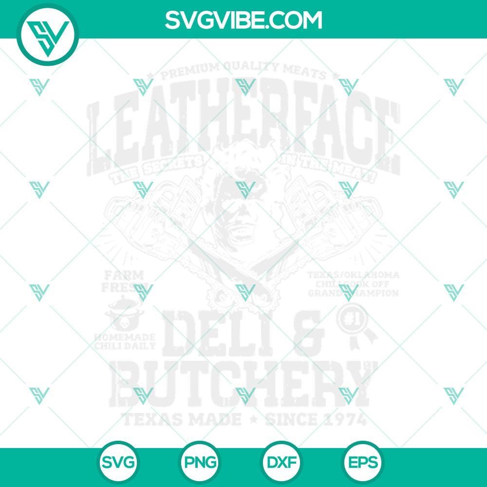 leatherface-deli-and-butchery-svg-the-texas-chain-saw-massacre-1974-svg-horror-svg-halloween-svg-png-dxf-eps-1-mockup.jpg Leatherface Deli And Butchery SVG File from The Texas Chain Saw Massacre, horror movie themed digital design for butchers or deli owners.