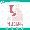 Princess Leia SVG poster with Star Wars characters in PNG format, ideal for crafting projects or prints.