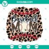 Leopard Baseball Mom SVG download for baseball mom, PNG, DXF, EPS - stylish design for sporty moms to craft with.