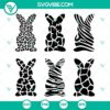 Leopard print bunny SVG design bundle for Easter crafts.