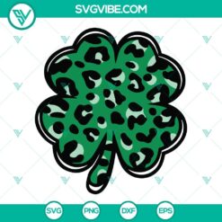 Leopard and cheetah print shamrock SVG files for St. Patrick's Day crafts and projects. Good luck themed digital design.