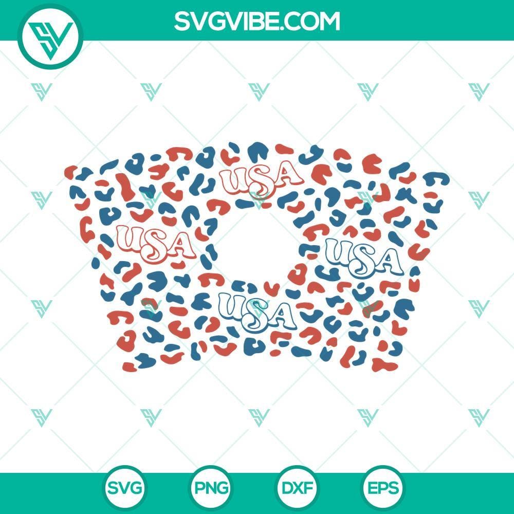leopard-usa-starbucks-cup-svg-4th-of-july-svg-happy-4th-of-july-pattern-decal-full-wrap-starbucks-venti-cold-cup-svg-3-mockup.jpg Leopard print USA Starbucks cup SVG images for 4th of July celebrations. Happy 4th of July design files.