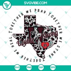 Leopard Uvalde Strong and Pray For Uvalde SVG images, perfect for Uvalde shirts - trendy and versatile designs for DIY projects.
