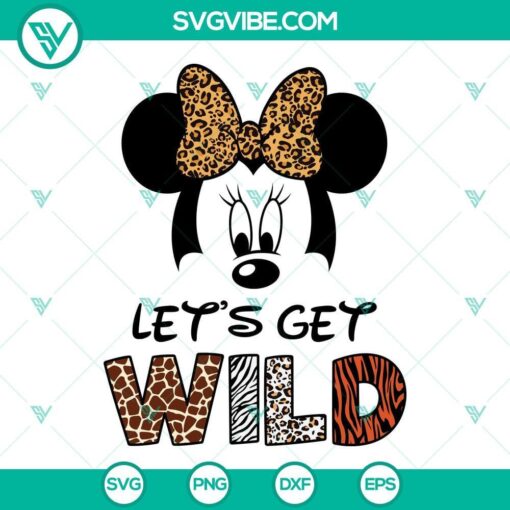 Disney Animal Safari Mickey Minnie SVG bundle with wild animal designs, ideal for crafting projects.