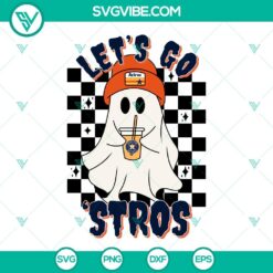 Houston Astros baseball team logo designed as a festive Halloween ghost in SVG file format. Great for Astros fans.