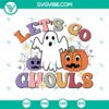 Halloween ghost pumpkin SVG cut files with ghouls theme for download in PNG, DXF, and EPS formats.