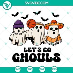 Halloween retro ghost ghouls SVG file perfect for spooky crafts.