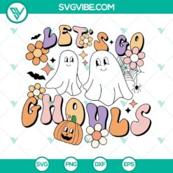 Let’s Go Ghouls Halloween SVG with multiple ghoulish designs for spooky projects.