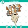 Funny ghost fall Halloween SVG designs with Let's Go Ghouls theme in PNG and DXF formats for download.