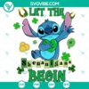 Stitch Happy St Patrick’s Day SVG design with Shamrock Disney Stitch Heart, perfect for Cricut projects. Ideal for St Patrick's Day crafting.