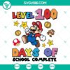 Level 100 Days of School Mario SVG - Celebrate 100 days with Super Mario theme design for download.