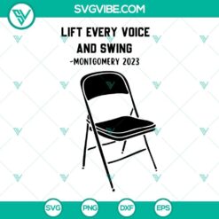 Lift Every Voice And Swing folding chair SVG image, featuring trending design.