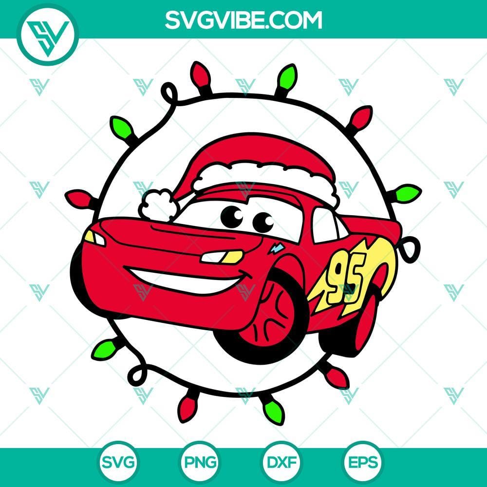 lightning-mcqueen-christmas-lights-svg-disney-cars-christmas-svg-png-dxf-eps-vector-clipart-5-mockup.jpg Lightning McQueen Christmas lights SVG download, featuring Disney Cars Christmas SVG images. Perfect for holiday crafts and projects.
