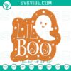 Lil Boo Ghost Halloween embroidery designs digital download, cute ghost theme for crafts and decorations.