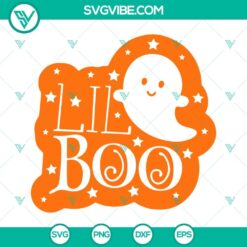 Lil Boo Ghost Halloween SVG cute ghost images for download, Halloween SVG file, spooky and adorable ghost design.