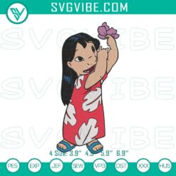Lilo Pelekai embroidery design featuring Lilo and Stitch Disney character, in Pes file format.