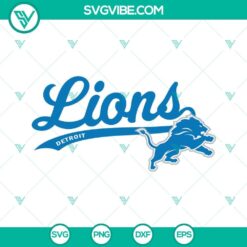 Lions SVG File, Detroit Lions SVG Download PNG DXF EPS Cricut Silhouette