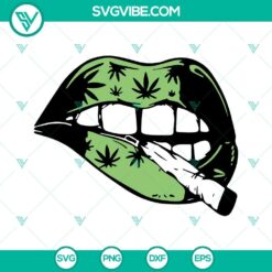 Lips Marijuana Weed SVG Image Bundle, Smoking Joint SVG Images, Cannabis SVG File, 4