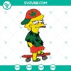 Lisa Simpson smoking weed SVG file with marijuana SVG image, perfect for crafts and projects.