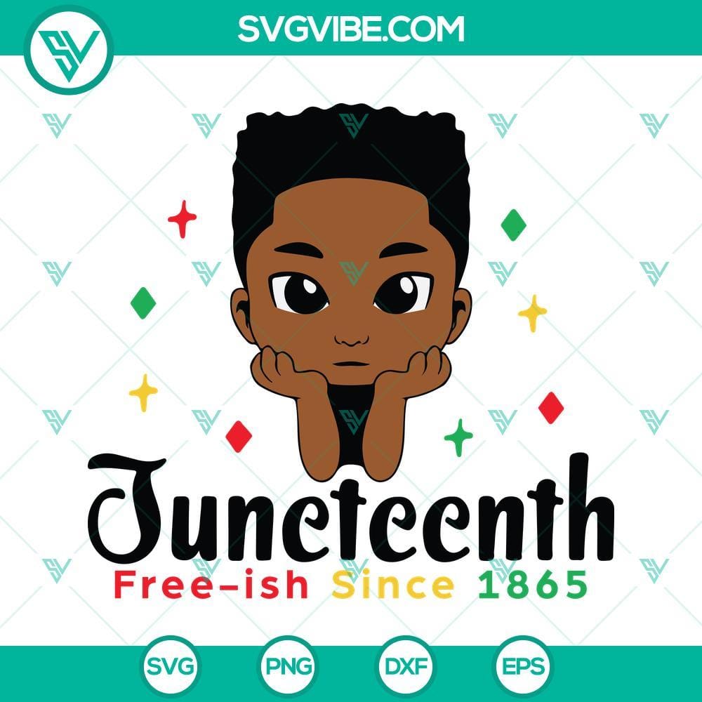 little-black-boy-juneteenth-free-ish-since-1865-svg-png-dxf-eps-cut-files-for-cricut-silhouette-2-mockup.jpg Little Black Boy Juneteenth Free Ish Since 1865 celebration SVG design, ideal for downloads in PNG, DXF, EPS formats.