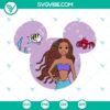 Black Ariel Mouse Ears SVG files with Little Mermaid theme for 2023. Download PNG, DXF, and EPS digital design.