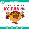 Little Miss Kansas City Chiefs SVG files with football-themed graphics and team colors for Chiefs fans. Great for DIY projects.