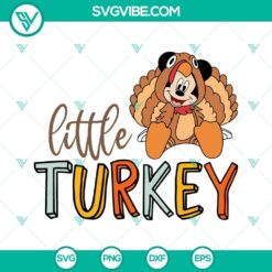 Turkey Mickey Mouse SVG images for Happy Thanksgiving Day, featuring festive and cheerful designs for digital use.
