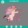 Loaded with love Cupid Cowboy Valentine SVG design perfect for Valentine's Day crafts and projects.