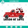 Loads Of Love SVG featuring Mickey Mouse driving a heart truck. Popular Disney SVG design for crafts.