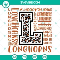 Longhorns football SVG design for Texas fans in PNG format, perfect for crafting projects.