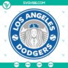 Los Angeles Dodgers and Baseball themed Starbucks cup SVG download for sports fans and coffee lovers.