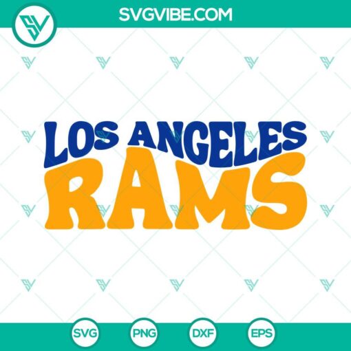 Los Angeles Rams football SVG, PNG, DXF, and EPS cut files for DIY crafts and projects. Perfect for NFL fans.
