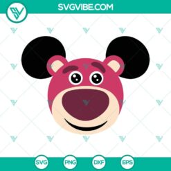 Lotso Mickey Ears SVG Files featuring Disney Mouse Toy Story SVG Images in PNG DXF EPS formats, ideal for crafting and DIY projects.
