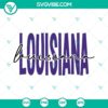 Louisiana football SVG with LA team colors, great for crafts, shirts, and sports fans.