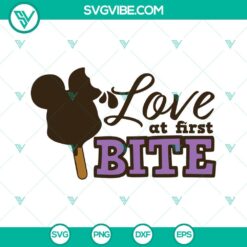 Disney-themed Love At First Bite Mickey Cream SVG available for download, perfect for Disney fans and crafting projects.