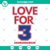 Love For 3 Damar Hamlin SVG Image featuring heart, cross, and text "Pray for Damar". Unique design with Damar Hamlin SVG images.